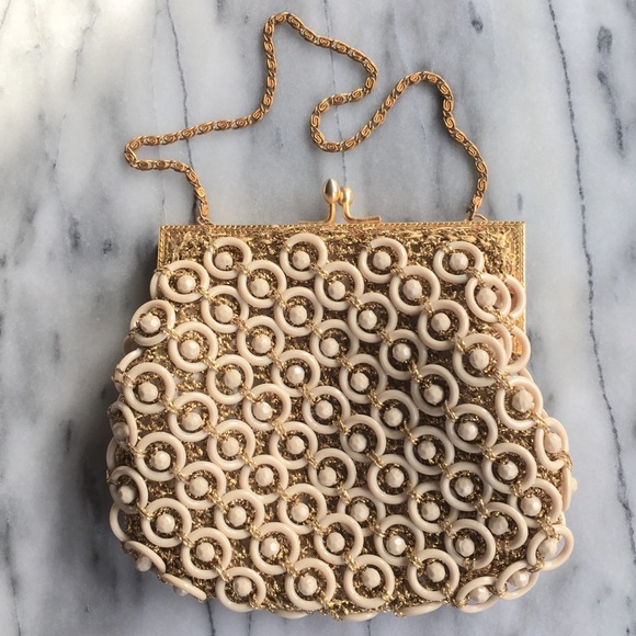 Delill, Italy Handbags - Vintage Small Delill Beaded Evening Bag Italy